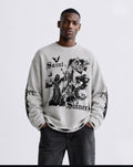 TheNixa Men's white Printed Full sleeve t-shirt