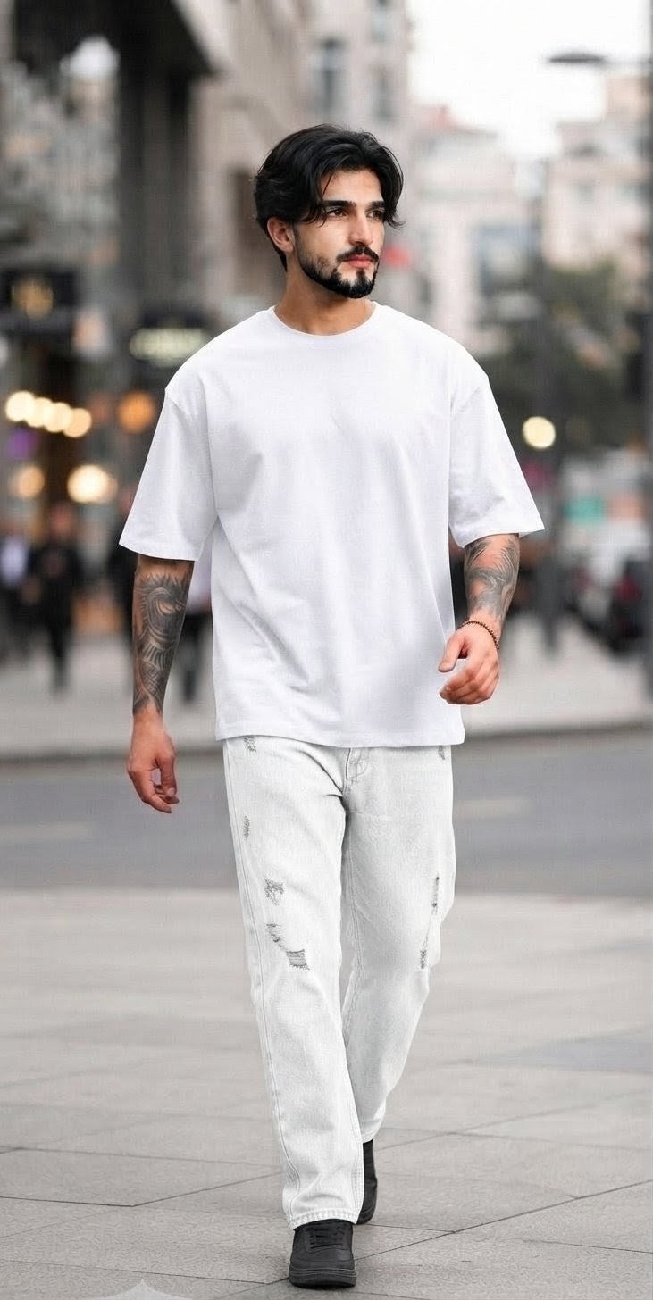Premium Heavyweight Drop-Shoulder Oversized T-Shirt (220-240 GSM)