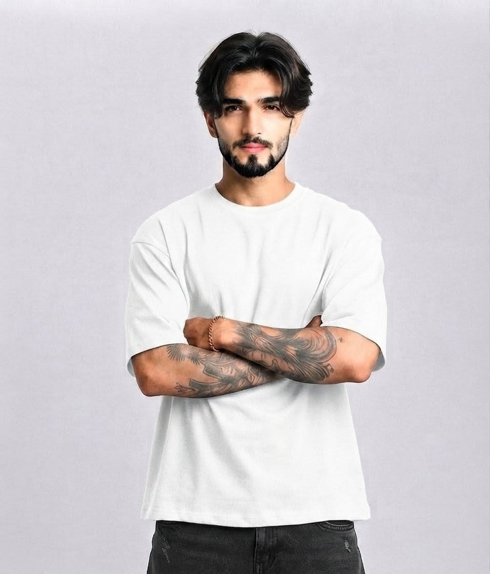 Premium Heavyweight Drop-Shoulder Oversized T-Shirt (220-240 GSM)