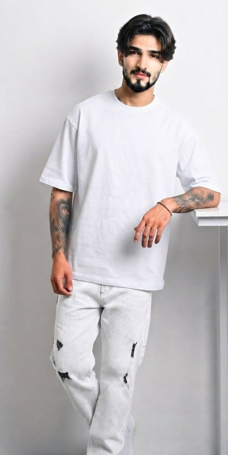 Premium Heavyweight Drop-Shoulder Oversized T-Shirt (220-240 GSM)