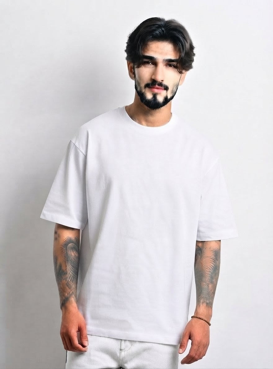 Premium Heavyweight Drop-Shoulder Oversized T-Shirt (220-240 GSM)